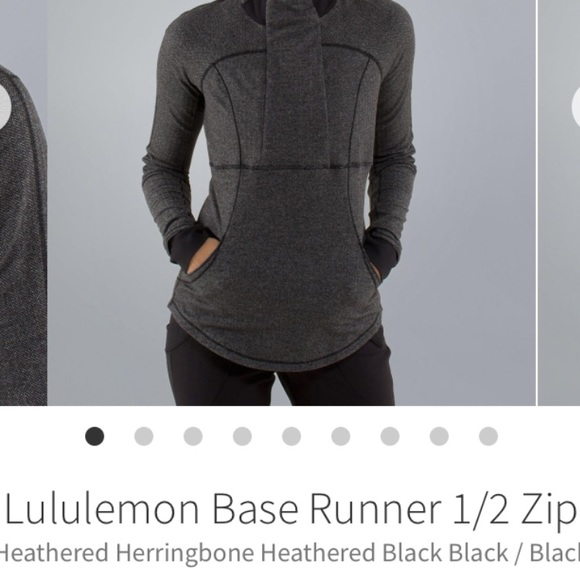 Lululemon base runner 1/2zip heathered herringbone - Picture 1 of 9
